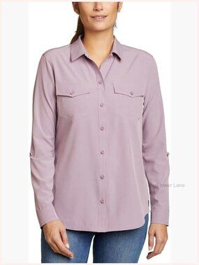UPF 50+ Sun Protection Long Sleeve Blouse with Button Pockets